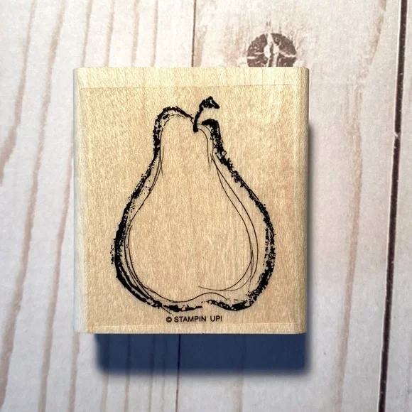 5/20$ RUBBER STAMP pear - Picture 1 of 2